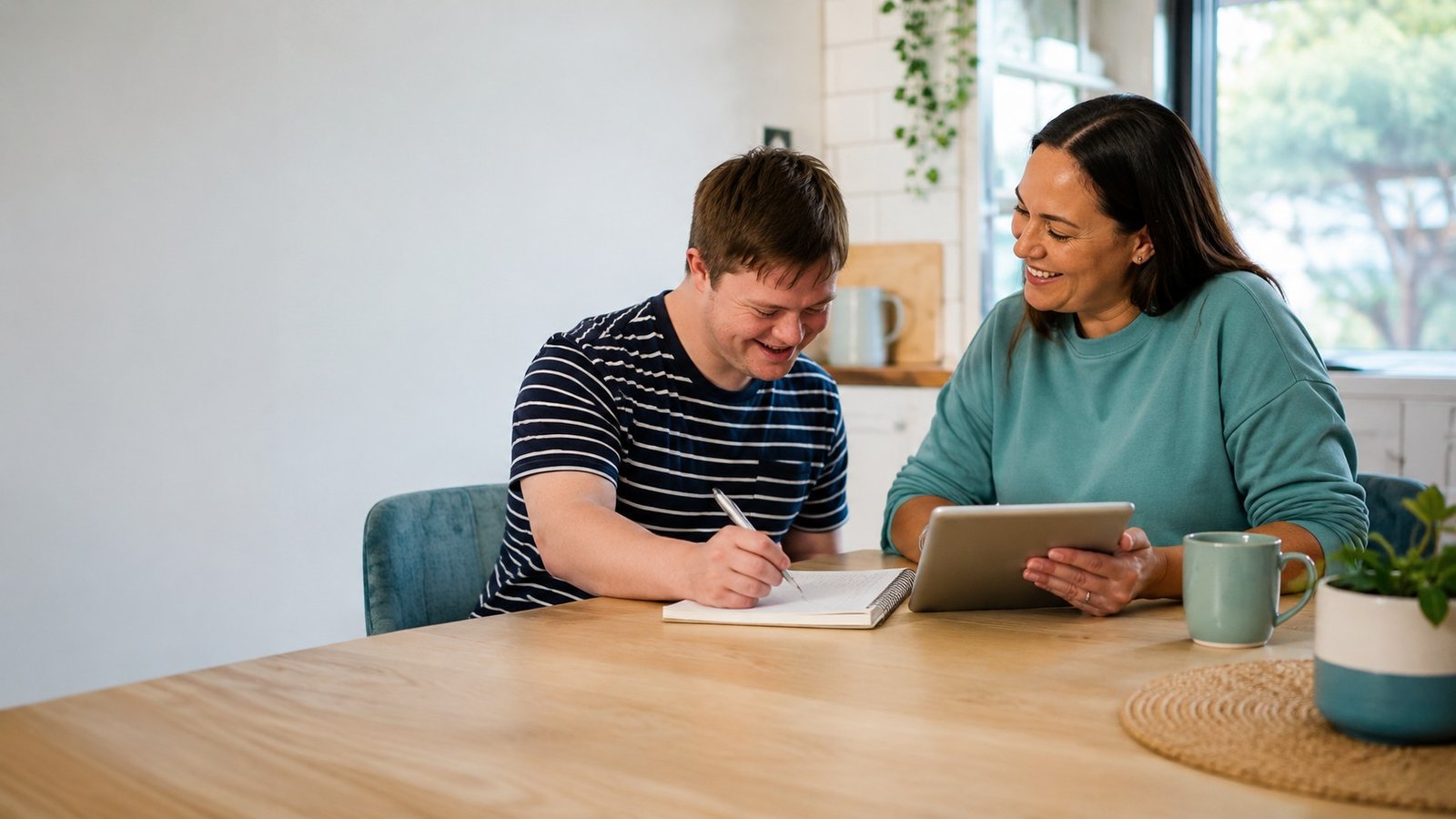 A young person building life skills with the encouragement of a mentor