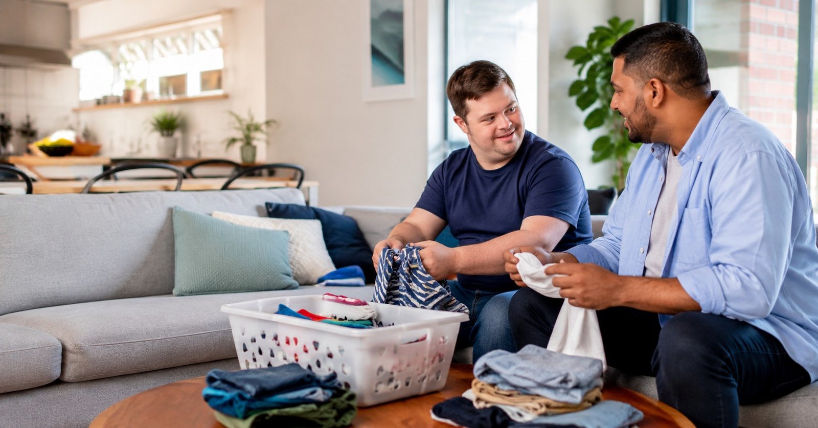 A warm, comfortable home interior set up for a supported short stay